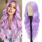 BUPPLER Cosplay Long Light Purple Wig 26 Inch Middle Part Synthetic Wig Realistic Gifts Party Wigs for Women Daily Use Colorful Wigs (Light Purple)
