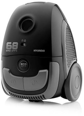 HYUNDAI ELECTRONICS Staubsauger mit Beutel VC068B I 800 W I ECO-Motor I 2l Volumen I Schwarz