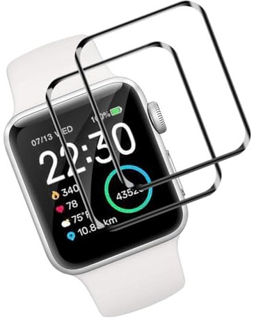 Carantee 2 Stück für Panzerglas für Apple Watch Series 4/5/6/SE 40mm Schutzfolie, Transparent Displayschutzfolie für Series 4/5/6/SE 40mm, Stoßfeste Hochempfindliche Apple Watch 40mm Schutzglas Folie