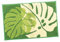 FONDOTIN Blatt rutschfeste Bodenmatte Blatt Eingangsmatte Badematten Teppiche Innentürmatten Indoor-fußmatte Blatt Teppich Fußmatte Drinnen Gründekor Pflanzenbad Green Polyester (Polyester)