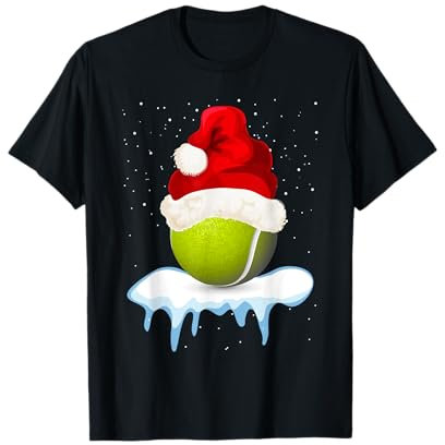 Lustiges Tennisball-Weihnachtsdesign, cooler Tennisball-Sport T-Shirt