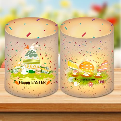 Set di 12 portacandele da tavolo per Pasqua, decorazione per Pasqua, decorazionede portacandele da tavolo, decorazione pasquale, decorazione per primavera, adatto per lumini o candele