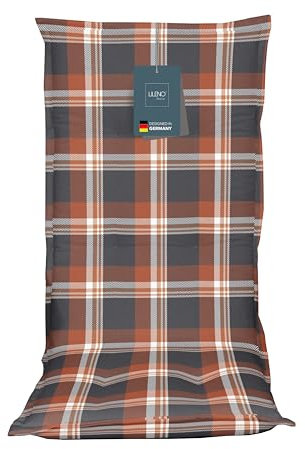 LILENO HOME Gartenstuhl Auflagen als [1er Set - Hochlehner] in Karo Rot - Bequeme Liegen als Sitzauflagen für Gartenmöbel - Stuhlkissen für Gartenstühle und Klappstühle