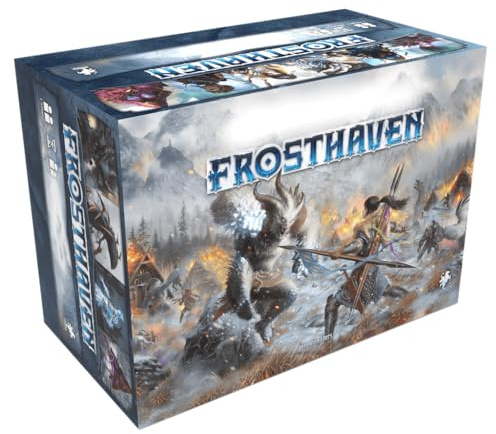 Cephalofair Games Frosthaven, kooperatives Brettspiel, Kampagne in einem eisigen Universum, ab 14 Jahren, 1-4 Spieler, 30 Minuten Spiel pro Spieler, spanische Version