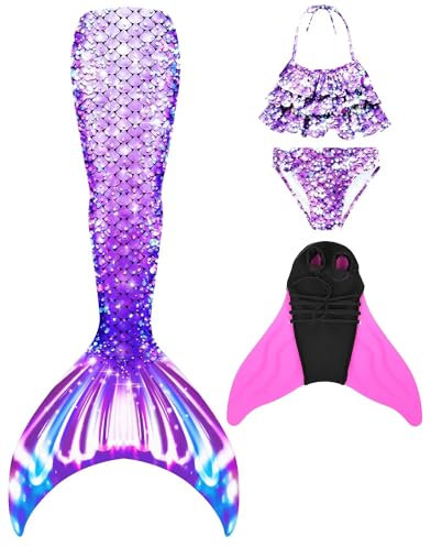 shepretty Fisch Tail Mädchen mit Monoflosse Bikini Cosplay,FenM37-140