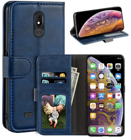 Custodia compatibile con Brondi Amico Vero 4G, custodia magnetica a portafoglio in pelle PU stile business, custodia alla moda con slot per carte e cavalletto per Brondi Amico Vero 4G da 5,7
