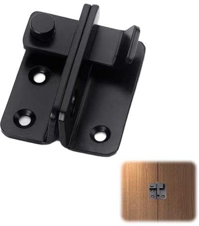 Türriegel Abschließbar Edelstahl Riegel Klein Riegelschloss 2 in 1 Riegel mit Schloss-Loch Klein für Tür Fenster Zaun Links Öffnen