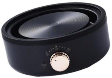 KESOTO Tragbare Elektrokochplatte für die Küche, Mini-Kochplatte aus Gusseisen mit Temperaturregelung, 700 W, Überhitzungsschutz, Campingkocher ideal für Zuhause, Büro, Teestuben, Reisen, Schwarz