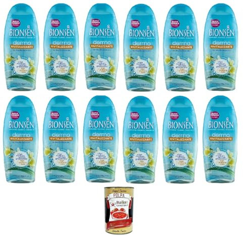 Bionsen Dermo Rivitalizzante Bath & Shower Gel 650 ml, Revitalisierendes Duschgel 12 x 650ml + Italian Gourmet polpa 400gr