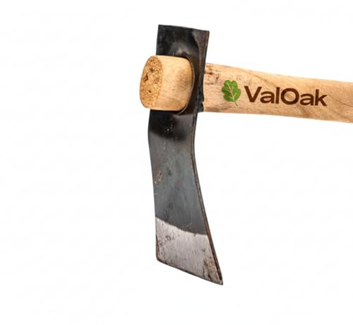 Valoak Zappino Sarchiolla da Giardinaggio | Manico in Legno di Faggio da 60 cm | Lama in Acciaio Stretta da 11x8 cm | Made in Italy