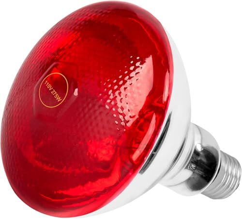 Hogpoe Rotlichtlampe 275 Watt Wärmelampe Birne Infrarotlampe Rotlichtlampe Infrarotlicht Wärmelampen