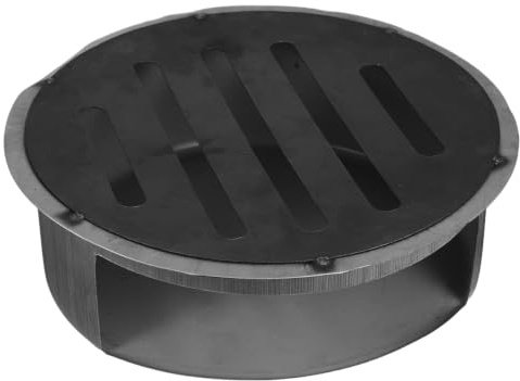 minkissy Metal Wood Stove Ash Pan round Grate for Fireplaces and Fire Pits, Featuring Excellent Ventilation and Easy Ash Removal, for Outdoor Barbecues and Gatherings
