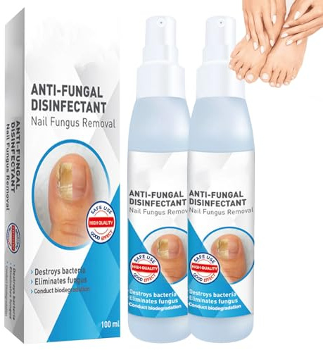 Spray Riparatore Antifungino per Unghie, Trattamento Disinfettante e Nutriente Contro Funghi e Batteri, Lozione Fortificante per Unghie Gialle e Fragili,Cura Rapida per Onicomicosi - 100ml (2 Pezzi)
