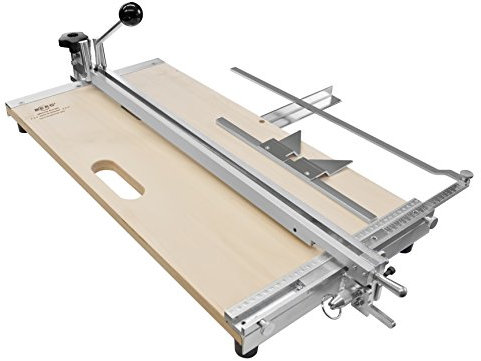 BERG Fliesenschneidemaschine FSM 610 MH - 605 mm Schnittlänge - Duale Brechvorrichtungen - Höhenverstellbare Führungsschiene - Wasserfeste Holzplatte