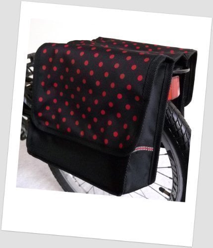 Kinder-Fahrradtasche Joy Satteltasche Gepäckträgertasche Fahrradtasche 2 x 5 Liter Farbe: 34 Dots Little 1 red