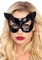 Leg Avenue A2755 - Vinyl Katze Maske - Einheitsgröße, schwarz, Damen Karneval Kostüm Fasching