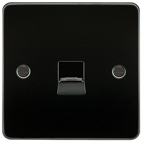 Knightsbridge FP7300GM FPAV7300GM Flat Plate Telephone Master Socket-Gunmetal, 230 V, Gun Metal