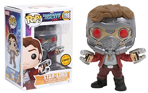 Funko POP! Guardians Of The Galaxy Vol 2: Star-Lord (CHASE) - Stylized Marvel Vinyl Bobble-Head Figure 198 NEW