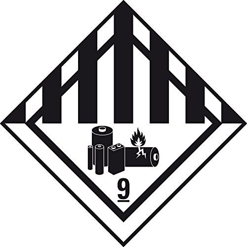 LEMAX® Verpackungskennzeichen KL.9A Lithiumbatterien,Haftpapier,permanent,50x50mm,1000/Rolle