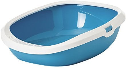 Katzentoilette Gizmo Medium blau / weiß 44 x 35,5 x 12,5 cm