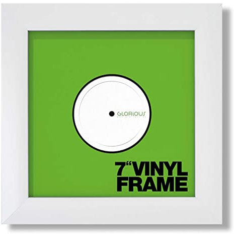 Glorious Vinyl Frame Set 7 White - 3x Vinyl Cover Rahmen für 7-Schallplatten, Einstellbare Halterung zur Aufhängung, Alternativer Klappmechanismus, weiß