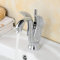 YHSGY Swan Design Becken Wasserhahn Bad Einhand Chrom-Finish High Arch Luxus-Armaturen Heiße Und Kalte Mischbatterien