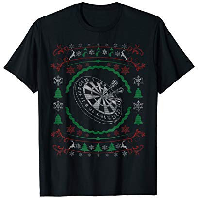 Ugly Christmas Style Dart Board Xmas T-Shirt