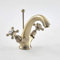 Milano Elizabeth Traditional Mono Basin Mixer Tap Crosshead Handles - Brushed Gold