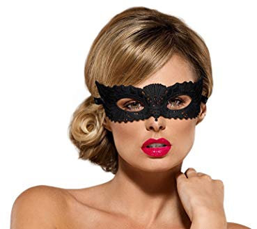 Obsessive verführerische Augenmaske mit luxuriösen Details, Qualität made in EU, in hübscher Geschenkbox (Einheitsgröße, schwarz)