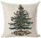 ramirar Merry Christmas Happy New Year Retro Grün Kiefer Baum Luftballons Vögel Puppen Geschenke Dekorative Wurfkissenbezug Kissenbezug Kissen Home Wohnzimmer Bett Sofa Auto Baumwolle Leinen