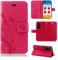 betterfon Hülle Kompatibel mit Huawei P40 Pro | Premium PU Leder Handyhülle Wallet Case für P40 Pro | Schutzhülle Blumen Klapphülle Handyhülle | Pink
