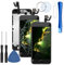 ZTR Für iPhone 6 Plus 5,5 Zoll LCD-Display Digitizer Touchscreen Ersatz Vollrahmen Montage mit Home-Button Frontkamera Hörmuschel Lautsprecher und Reparaturwerkzeug-Sets, Schwarz