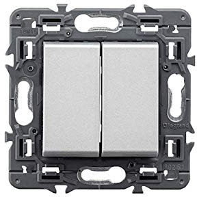 Interruptor doble Legrand 741344 serie Valena Next color aluminio