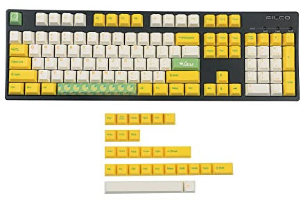 131 Cherry Profile Keycaps Dye Sub Lime Thick PBT Keycap Set for 104 TKL GK61 96 75 GMMK MX Keyboard
