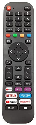 New Hisense Remote Control EN2G30H/EN2A30 Universal Replacement Remote Control for Hisense-VIDAA-TV -No Setup Required with Netflix, Prime Video, YouTube, Rakuten TV Buttons Lightweight remote