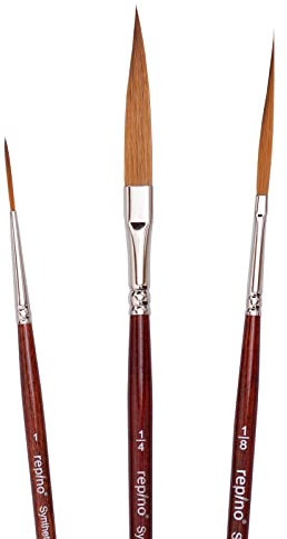 Repino Lot de pinceaux, brosses, traceurs, d’artiste - Tailles 1, 1/8 et 1/4