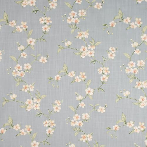 SCHÖNER LEBEN. Baumwollstoff Dekostoff Sapporo Kirschblüten Pastell blau 1,60m