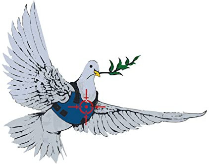 Banksy Friedenstaube Kult Aufkleber Art Peace Sticker Graffiti Vinyl Style Trend Deko Wetterfest UV-Beständig