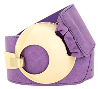 FASHIONGEN - Ceinture large femme boucle ronde croisé VANESSA - Violet, XL à XXL/pantalon 45 à 55