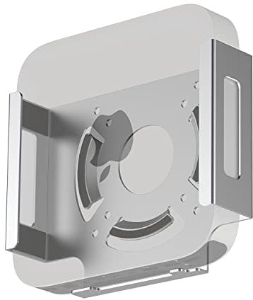 JEMACHE Mac Mini M2 Mount, Heat Dissipation Design Anti-Scratch Behind Monitor, Under Desk, Wall Mount Stand for Mac Mini 2011 to 2023 M2, Compatible with VESA Hole (Silver)