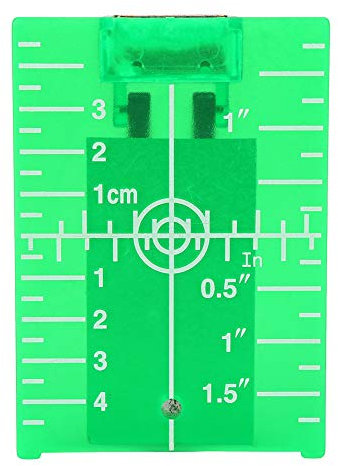 laserzitfmgnch,Magnetic Target Plate with Leg for Meter Cross Line Doppelte magnetische Zielplatte mit Bein für -Pegelmesser Double Scale (Green) Line(Green)
