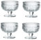 4 Stück Eisbecher Glas Dessertschalen Set, Retro Eiscremegläser 300ML Dessertgläser Desserttasse Mit Fuß, Wiederverwendbare Klare Eisgläser Servierschale Für Eis Dessert Obst Pudding Mousse (Stil B)