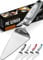 Orblue Cake Slice and Pie Server, Stainless Steel Knife Cake Slicer and Server Cake Cutter with Serrated Edges for Cake Pizza, Gray