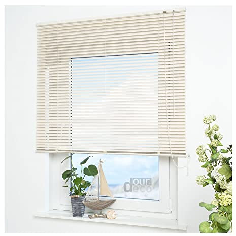 ourdeco® Aluminium-Jalousie / 60 x 160 cm Champagner (Breite x Höhe) / Montage an Wand oder Decke, Premium Alu-Jalousie