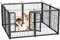 HOMIDEC Dog Pen, 8 Panel Puppy Pen with Door, High 60cm Indoor/Outdoor Dog Playpen, Portable Detachable Pet Run Enclosures for Puppies, Cats, Rabbits and Other Animals (Black)