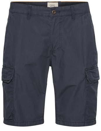 camel active Herren Regular Fit Cargo Shorts mit Minimal Print Dunkelblau, menswear-36IN