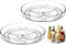 HATANSE 2 Piezas Especiero Giratorio Lazy Susan Giratorio Organizador de Armario 360°Bandeja Giratoria Cocina para Armario Refrigerador Baño Transparencia
