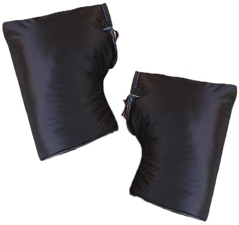 YJZQ Gants de Motocyclette pour Guidon de Scooter - Protection Manchons de Moto Grande Ouverture Amovible Universel - Protège-Mains Chaud en Hiver - Taille 32x26cm Noir
