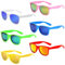 Unning 6 Stücke Neon Sonnenbrille Set Herren Vintage Bunte Sonnenbrillen Coole Retro Lustige Brillen Party für Herren Damen