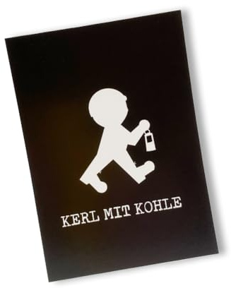 Postkarte Grußkarte Kerl mit Kohle